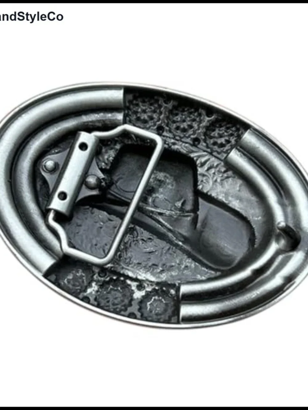 Western Belt Buckle for Women Cowgirl Turquoise Retro Antique Silver Tone